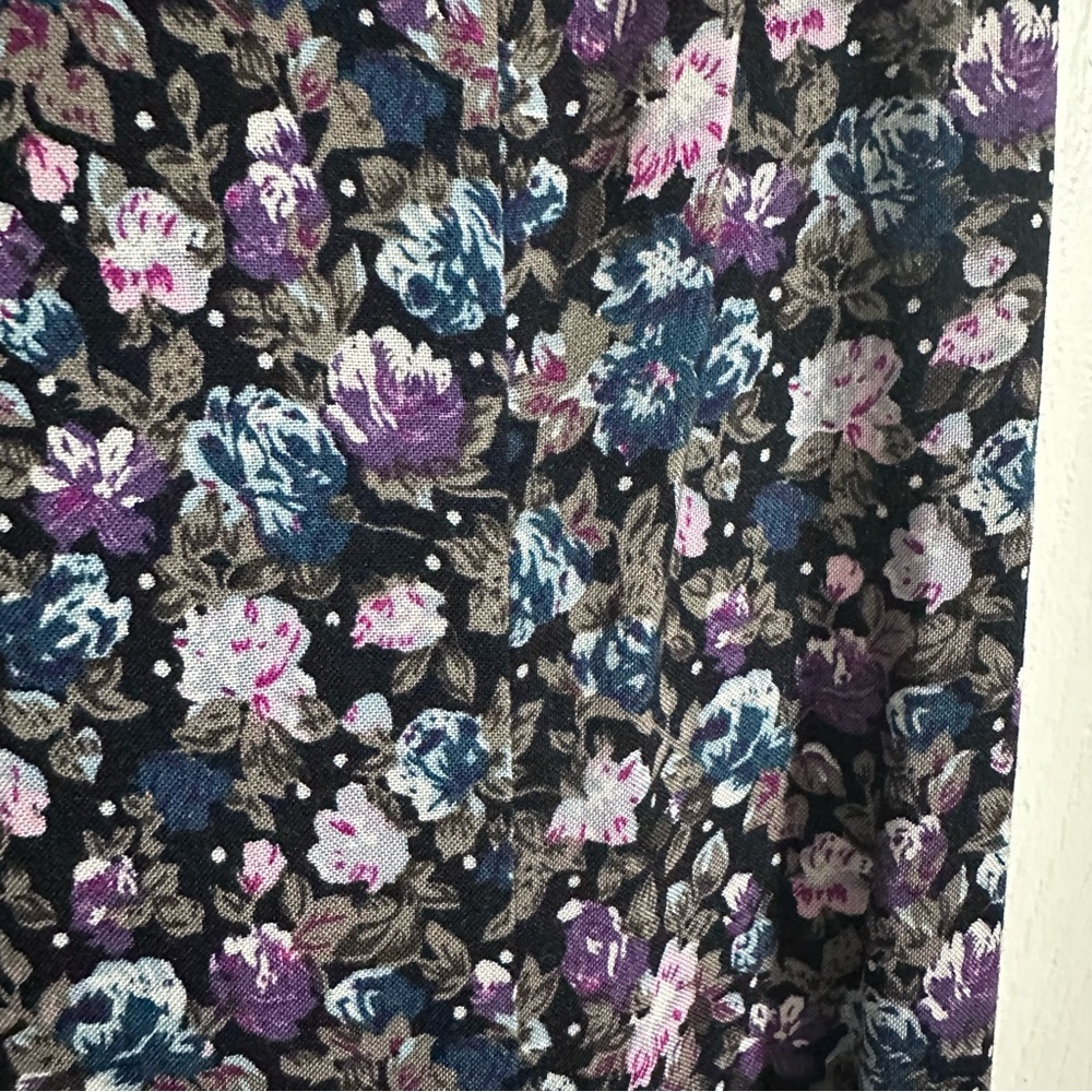 Vintage DBY Ltd Floral Maxi Dress Cottagecore Button Front Rayon Size 5/XS - Picture 6 of 11